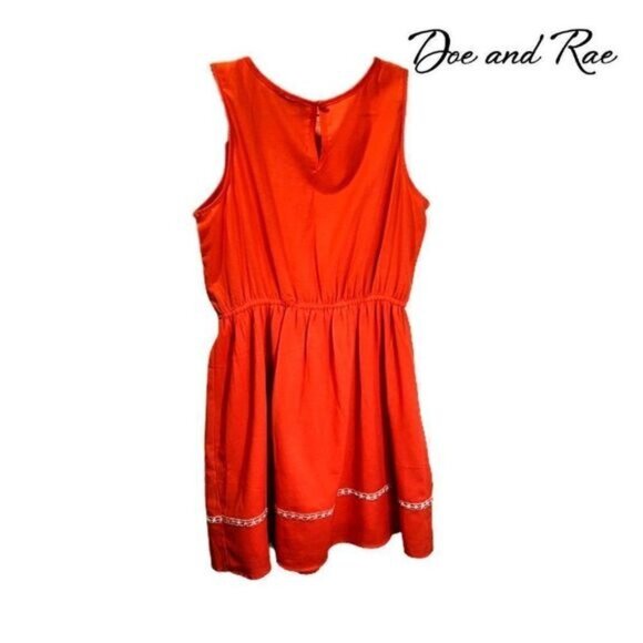 Doe & Rae Women's Scoop neck Sleeveless Embroidered Mini Dress - Picture 2 of 8